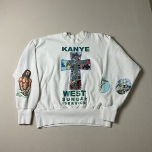 Kanye West Awge X Yeezy Sunday Service Crewneck Sweatshirt White
